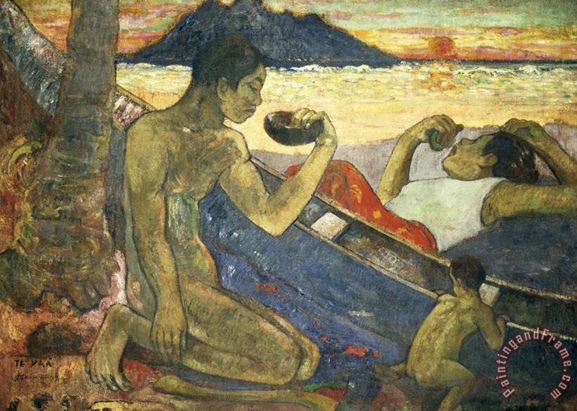 A Canoe painting - Paul Gauguin A Canoe Art Print
