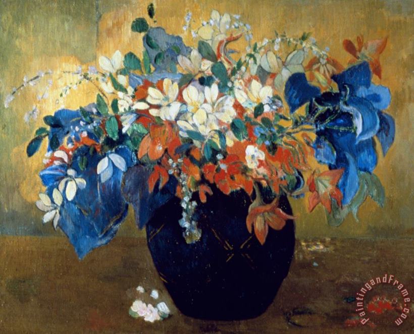 Paul Gauguin A Vase Of Flowers Art Print