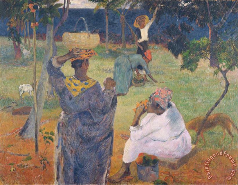 Among The Mangoes at Martinique painting - Paul Gauguin Among The Mangoes at Martinique Art Print