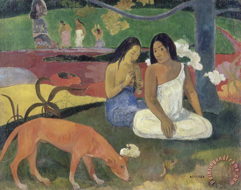 Arearea (joyeusetes) painting - Paul Gauguin Arearea (joyeusetes) Art Print