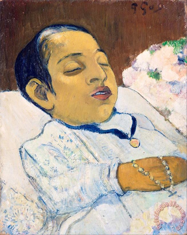 Atiti painting - Paul Gauguin Atiti Art Print