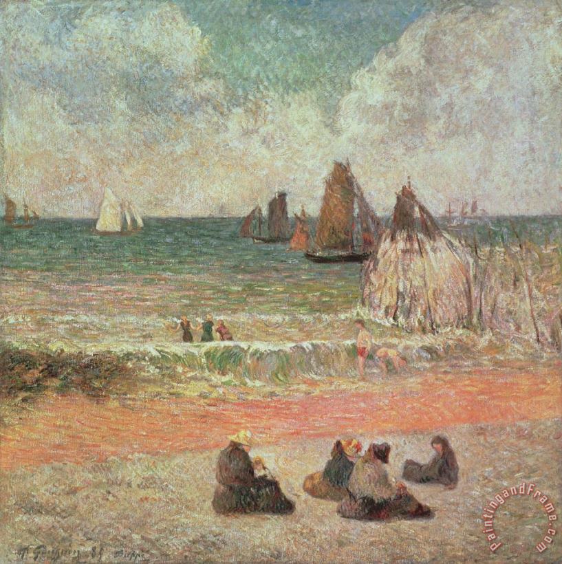 Bathing Dieppe painting - Paul Gauguin Bathing Dieppe Art Print