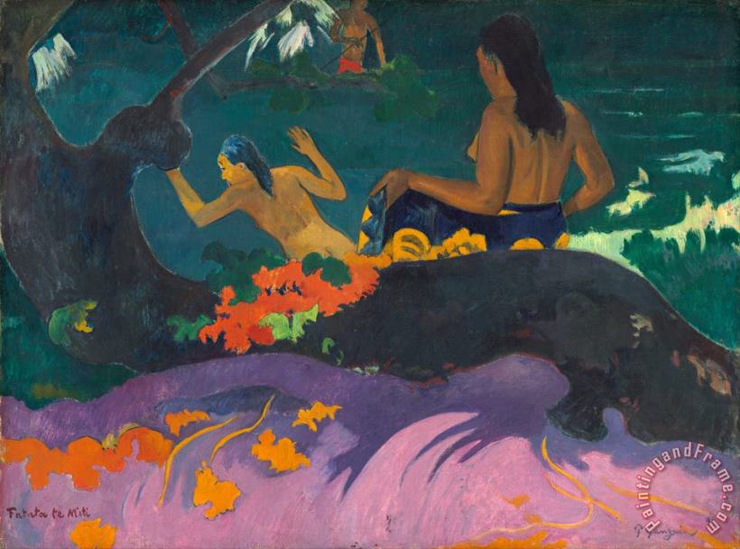 Paul Gauguin Fatata Te Miti (by The Sea) Art Painting