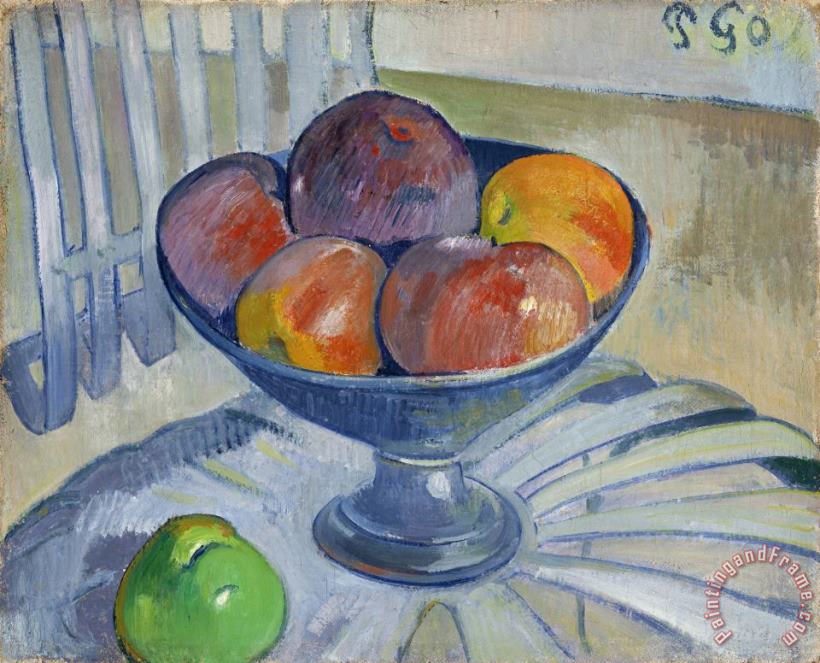 Paul Gauguin Fruit Dish on a Garden Chair Art Painting