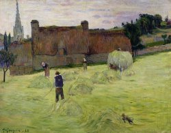 Paul Gauguin Haymaking in Brittany