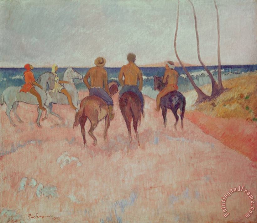 Horseman on the Beach painting - Paul Gauguin Horseman on the Beach Art Print