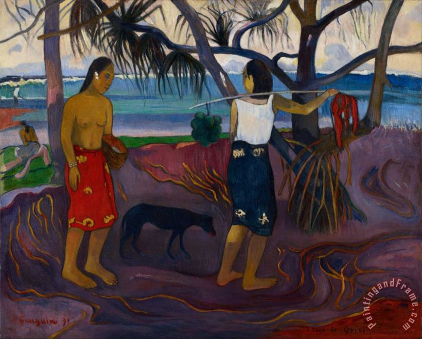 Paul Gauguin I Raro Te Oviri (under The Pandanus) Art Painting