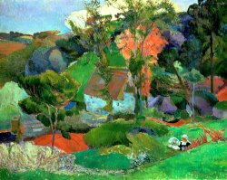 Paul Gauguin Landscape at Pont Aven