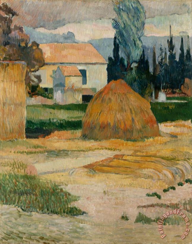 Landscape Near Arles painting - Paul Gauguin Landscape Near Arles Art Print