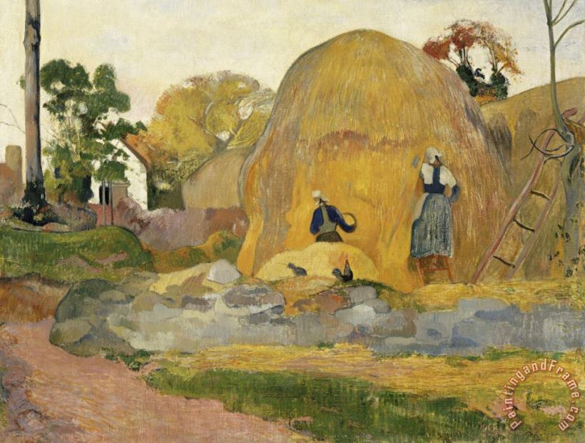 Paul Gauguin Les Meules Jaunes Ou La Moisson Blonde Art Print
