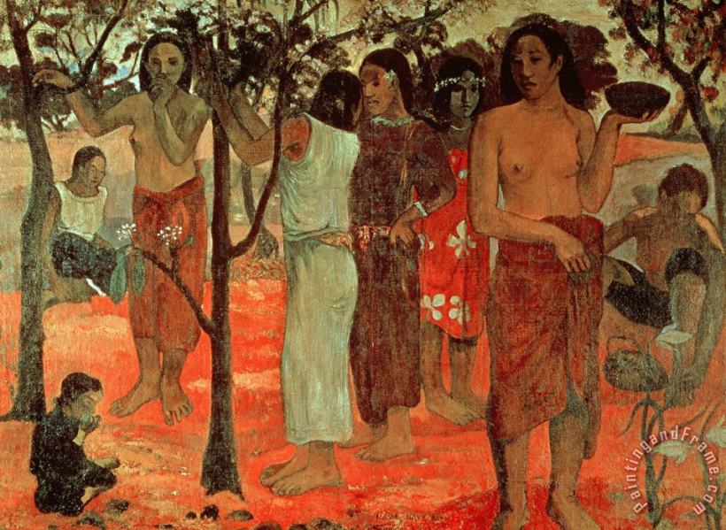 Paul Gauguin Nave Nave Mahana (delightful Days) Art Painting