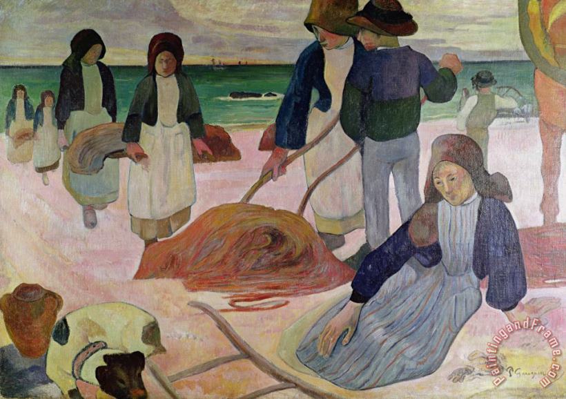 Seaweed Gatherers painting - Paul Gauguin Seaweed Gatherers Art Print