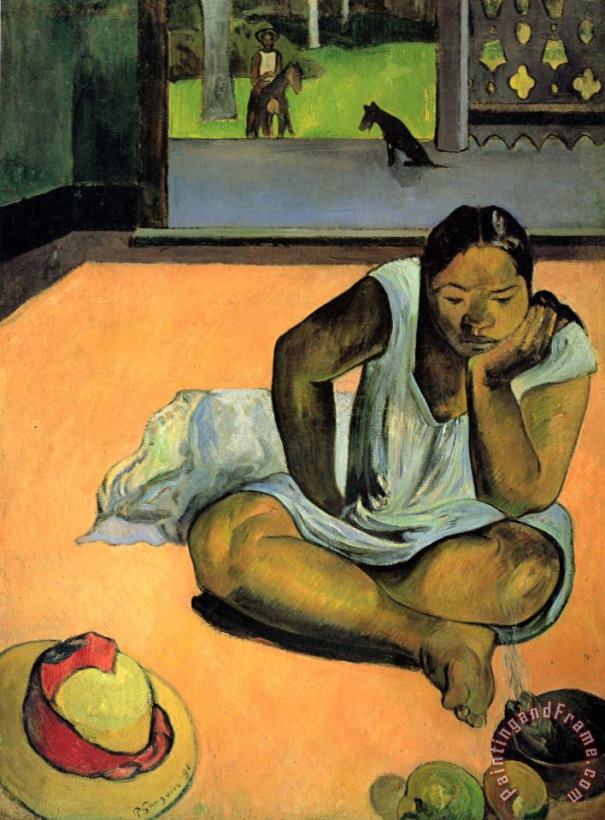 Paul Gauguin Sulky, Or Silence Art Print