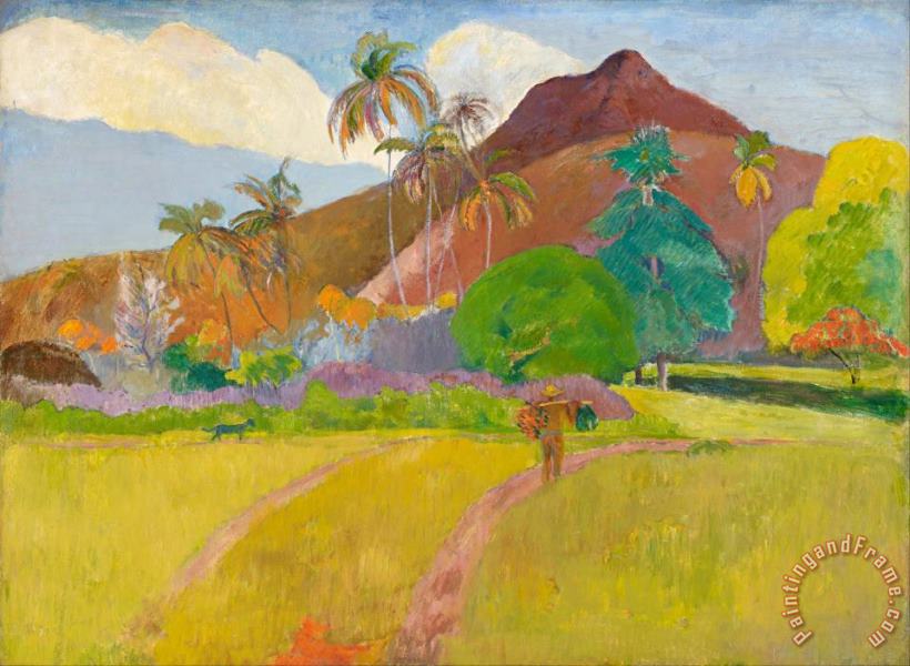 Tahitian Landscape painting - Paul Gauguin Tahitian Landscape Art Print