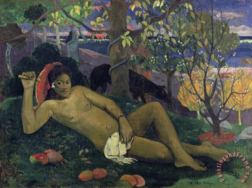 Te Arii Vahine (the King's Wife) painting - Paul Gauguin Te Arii Vahine (the King's Wife) Art Print