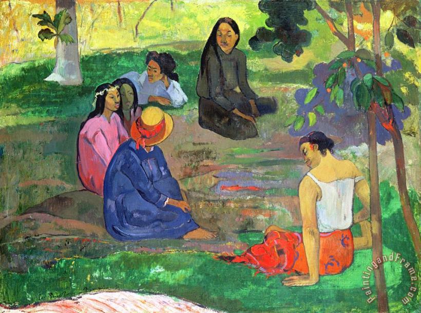 The Gossipers painting - Paul Gauguin The Gossipers Art Print