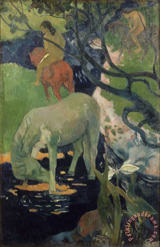Paul Gauguin The White Horse Art Painting