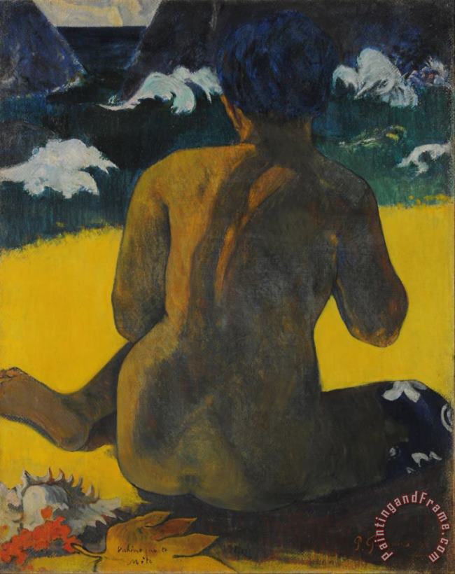 Vahine No Te Miti (femme a La Mer) (mujer Del Mar). painting - Paul Gauguin Vahine No Te Miti (femme a La Mer) (mujer Del Mar). Art Print