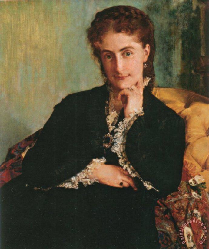 Portrait of Mrs. Louis Cezard painting - Paul Jacques Aime Baudry Portrait of Mrs. Louis Cezard Art Print