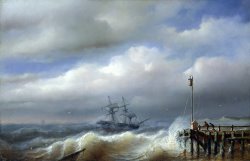 Paul Jean Clays Rough Sea in Stormy Weather