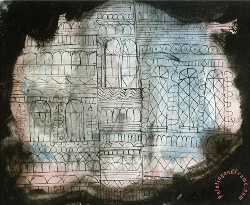 Paul Klee Burning Castle 1920 Art Painting