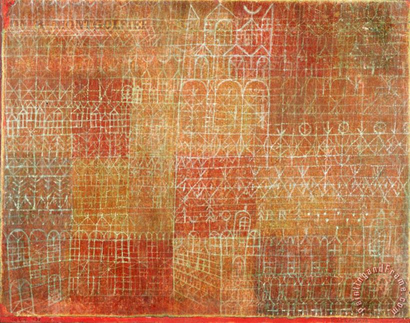 Cathedral painting - Paul Klee Cathedral Art Print