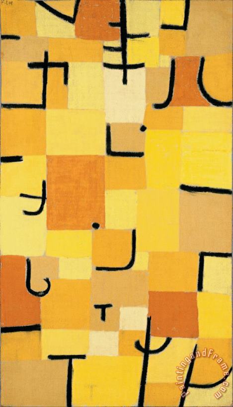 Characters in Yellow 1937 painting - Paul Klee Characters in Yellow 1937 Art Print
