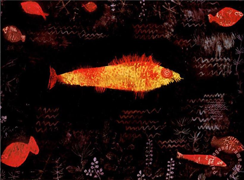 Goldfish painting - Paul Klee Goldfish Art Print
