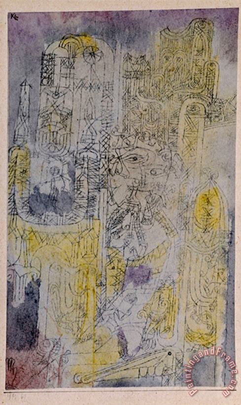 Paul Klee Gothic Rococo Gotisches Rococo Art Print