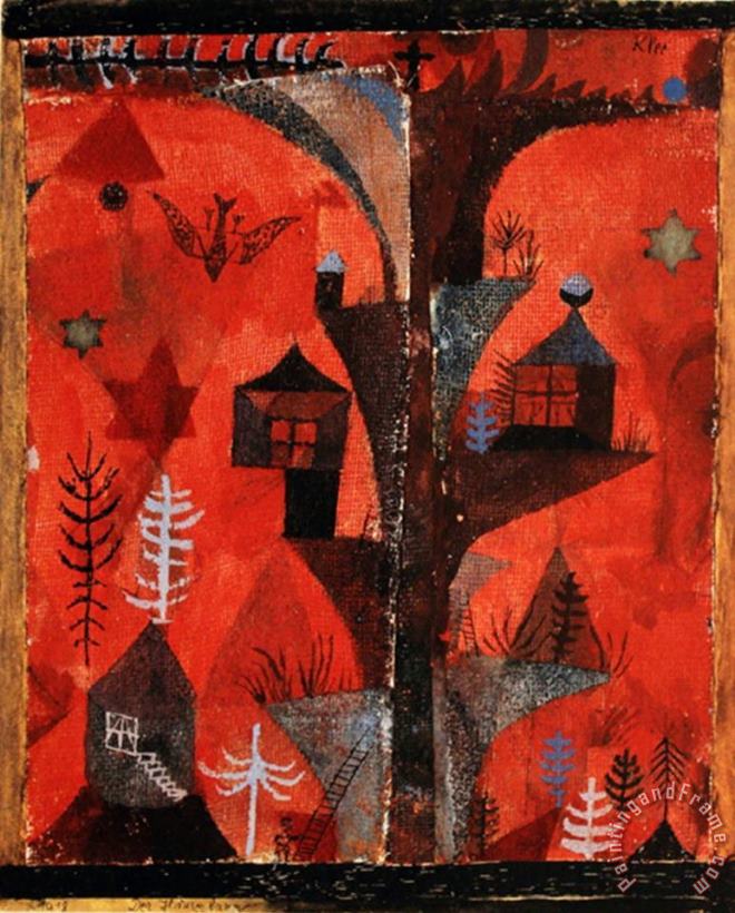Paul Klee Homes of The Tree Art Painting