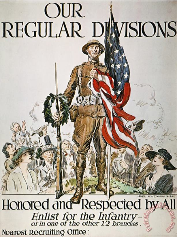 Paul Klee James Montgomery Flagg World War I U S Army Art Print