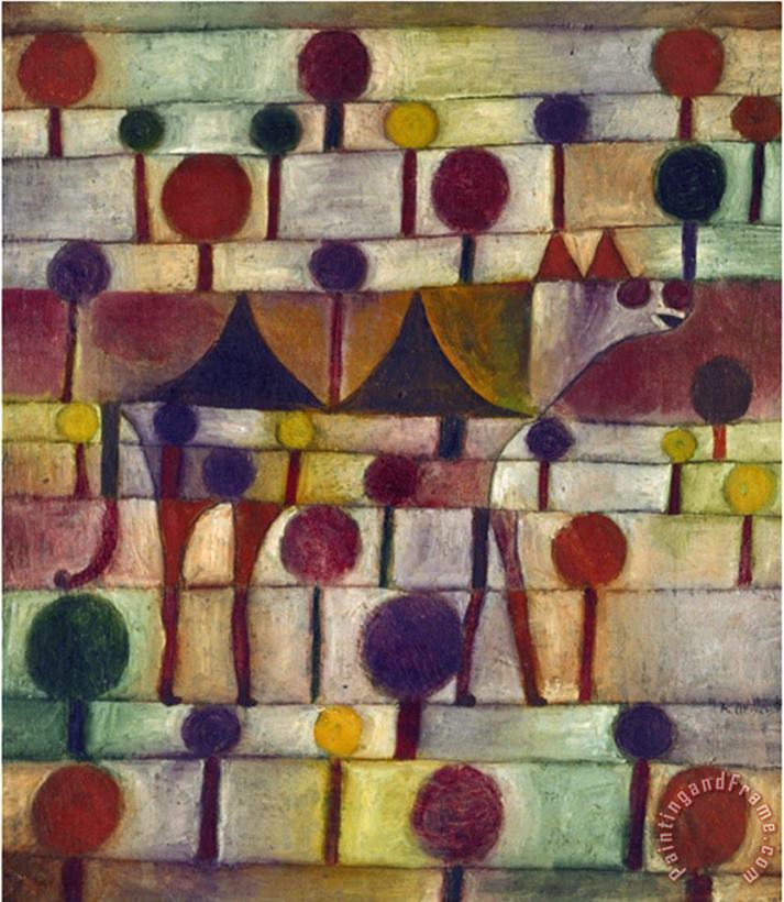 Paul Klee Kamel in Rhythmischer Baumlandschaft 1920 Art Painting