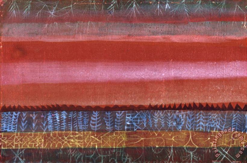 Paul Klee Layered Landscape Ebene Landschaft Art Painting