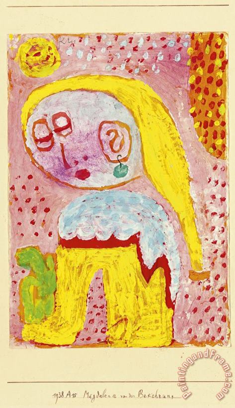 Magdalena Before The Conversion 1938 painting - Paul Klee Magdalena Before The Conversion 1938 Art Print