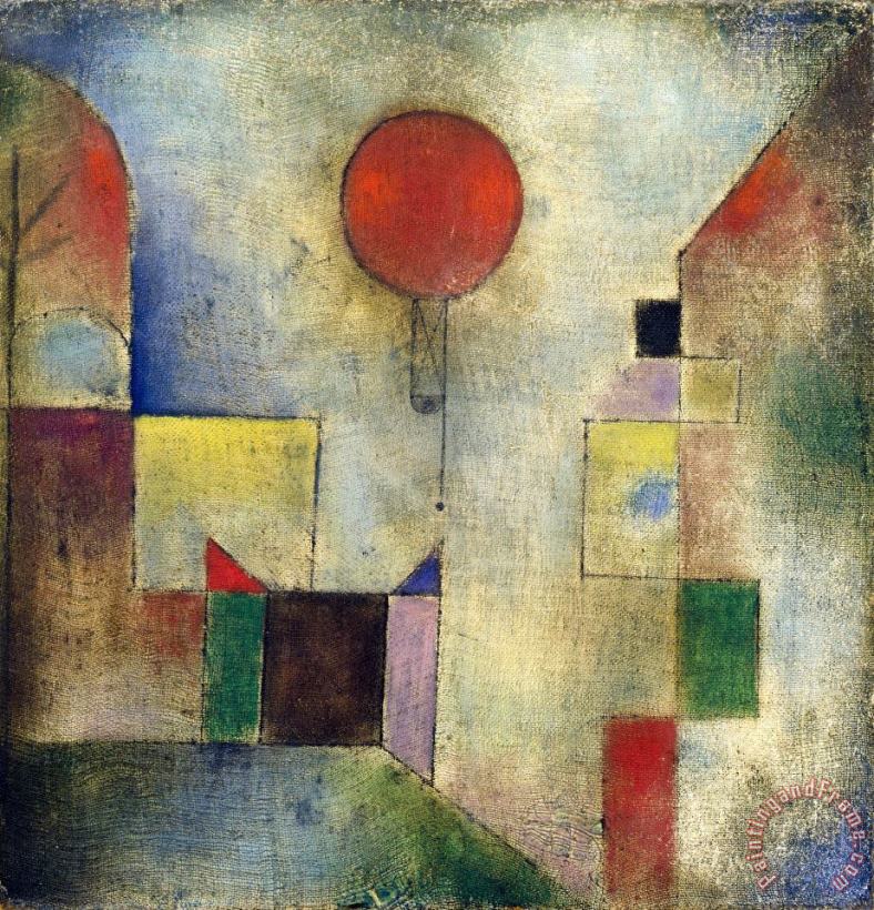 Red Balloon 1922 painting - Paul Klee Red Balloon 1922 Art Print