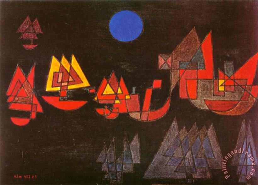 Paul Klee Schiffe Im Dunkeln C 1927 Art Print