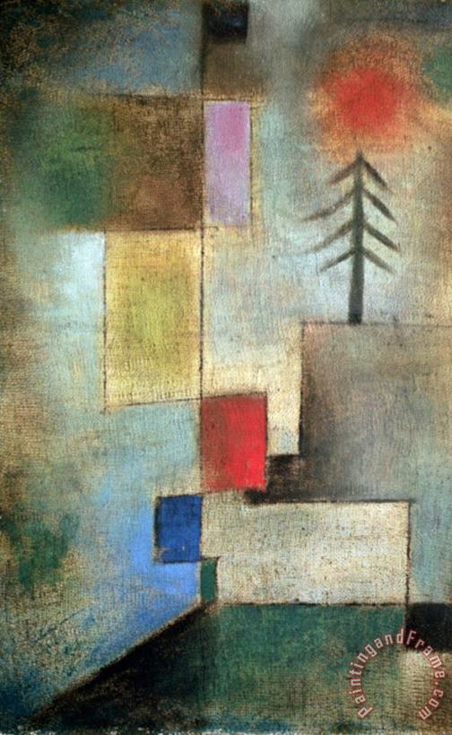 Paul Klee Small Picture of Fir Trees 1922 Art Painting