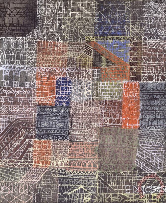 Structural II painting - Paul Klee Structural II Art Print