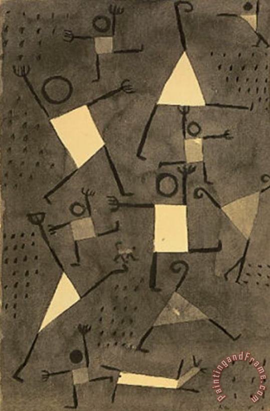 Paul Klee Tanze Vor Angst Art Print