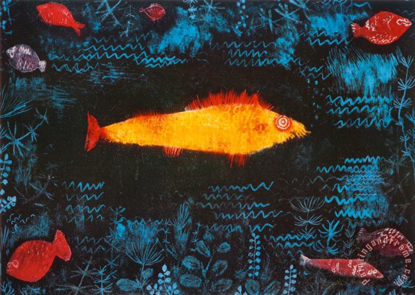 The Golden Fish C 1925 painting - Paul Klee The Golden Fish C 1925 Art Print