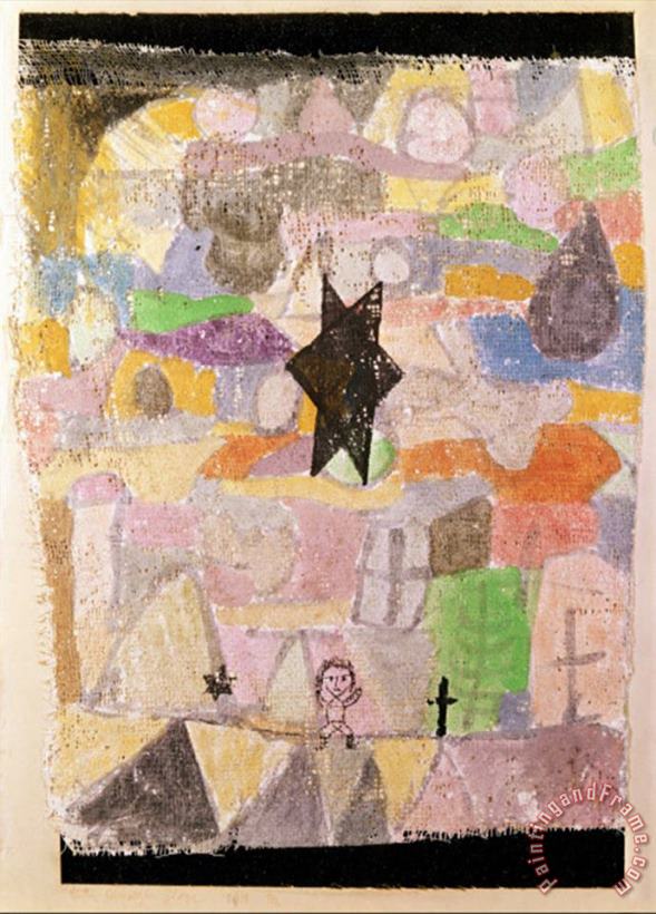 Under a Black Star 1918 painting - Paul Klee Under a Black Star 1918 Art Print