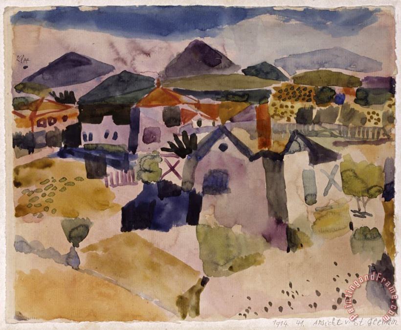 Paul Klee View of Saint Germain Art Painting