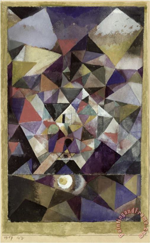 With The Egg 1917 painting - Paul Klee With The Egg 1917 Art Print
