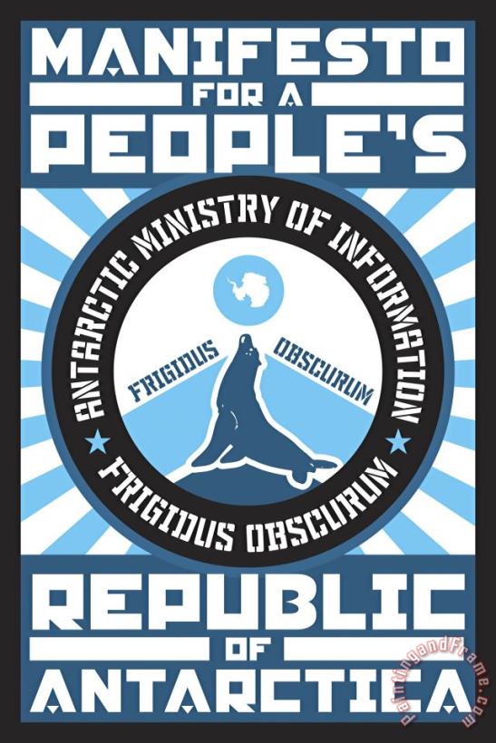 Paul Miller Manifesto for a People's Republic of Antarctica 2 Art Painting