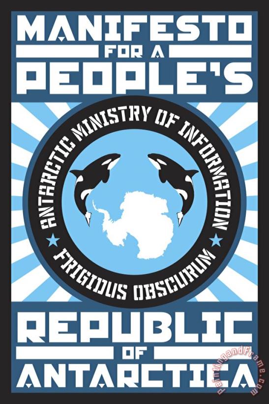 Paul Miller Manifesto for a People's Republic of Antarctica 4 Art Painting