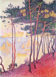 Paul Signac Sailing Boats and Pine Trees