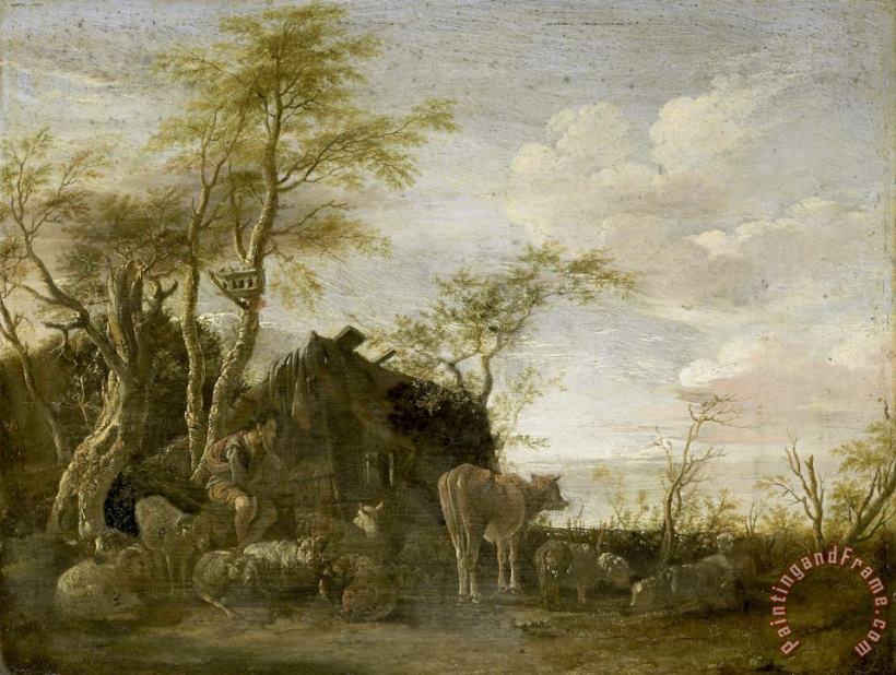 Paulus Potter A Herdsman's Hut Art Painting