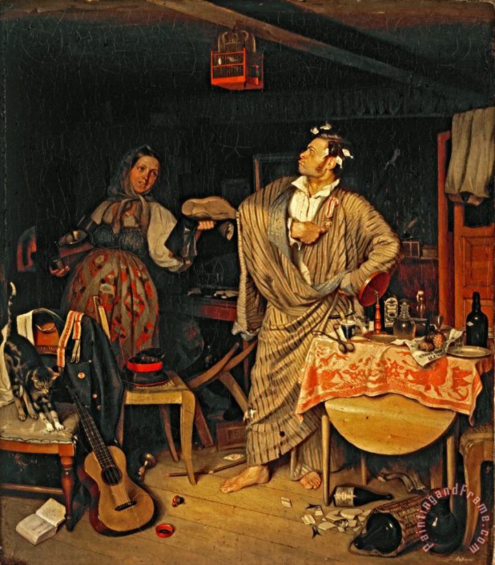 The Fresh Cavalier painting - Pavel Fedotov The Fresh Cavalier Art Print