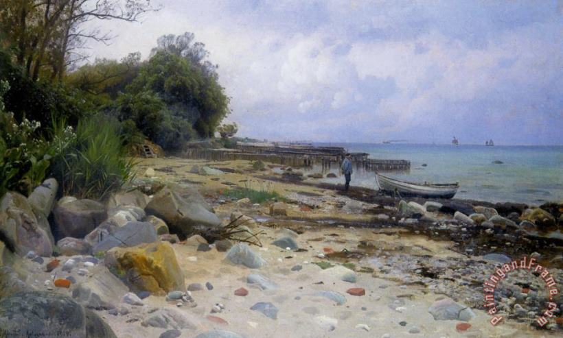 Looking Out to Sea painting - Peder Mork Monsted Looking Out to Sea Art Print