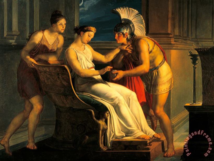 Ariadne Giving Some Thread To Theseus To Leave Labyrinth painting - Pelagius Palagi Ariadne Giving Some Thread To Theseus To Leave Labyrinth Art Print